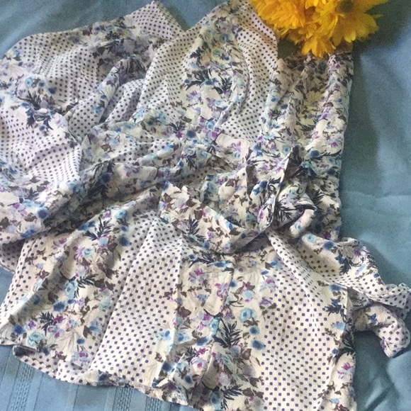 OFF WHITE FLORAL DETAILED SHORT MAXI ROMPER - Picture 5 of 8